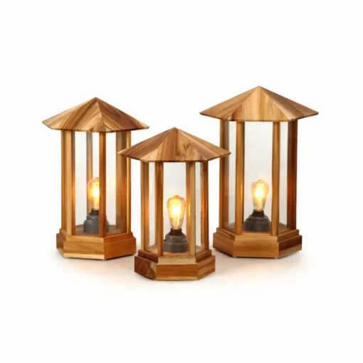 Laterne with Roof – Set of 3