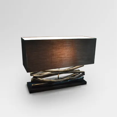 Twilight Table Lamp Black | Twilight Natural Table Lamp Black