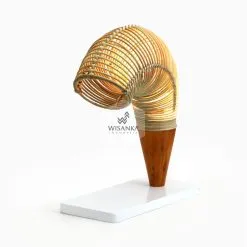 Rebon Table Lamp On | Rattan Table Lamp | Rattan Lamp | Udang Lamp | Shrimp Lamp | Shrimp Table Lamp