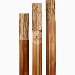 Gracia Floor Lamp with Grass Cane Off | Cane Floor Lamp | Wooden Floor Lamp | Grass Cane Floor Lamp