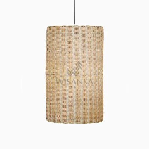 Daisy Rattan Wicker Hanging Lamp – Large
