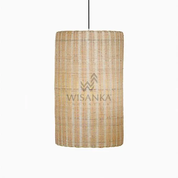 Daisy Rattan Wicker Hanging Lamp – Large