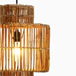Dhira Rattan Wicker Hanging Lamp On Detail 1
