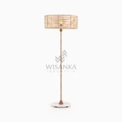 Kasya Rattan Wicker Floor Lamp On