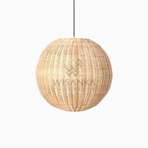 Taban Ball Wicker Rattan Hanging Lamp