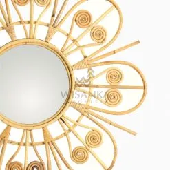 Asta Wicker Rattan Mirror detail