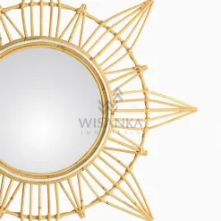 Gemma Rattan Mirror for Nursery Decor Detail