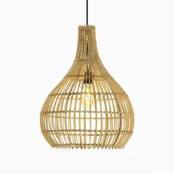 Sarmento Rattan Pendant Hanging Lamp On
