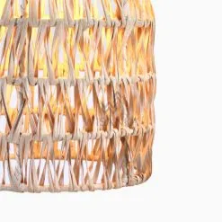 Banda Aru Hanging Lamp – Natural Rattan Chandeliers Lamp Detail On