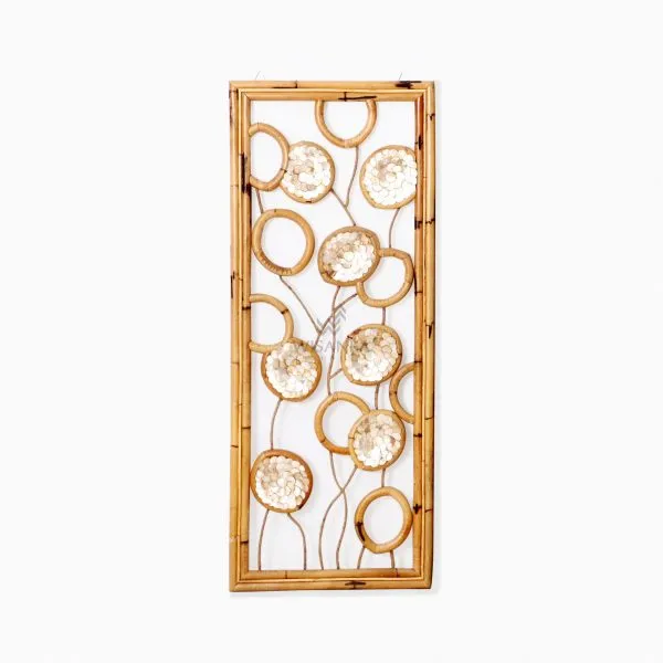 Belle Capiz Wall Decoration – Natural Rattan Home Decor