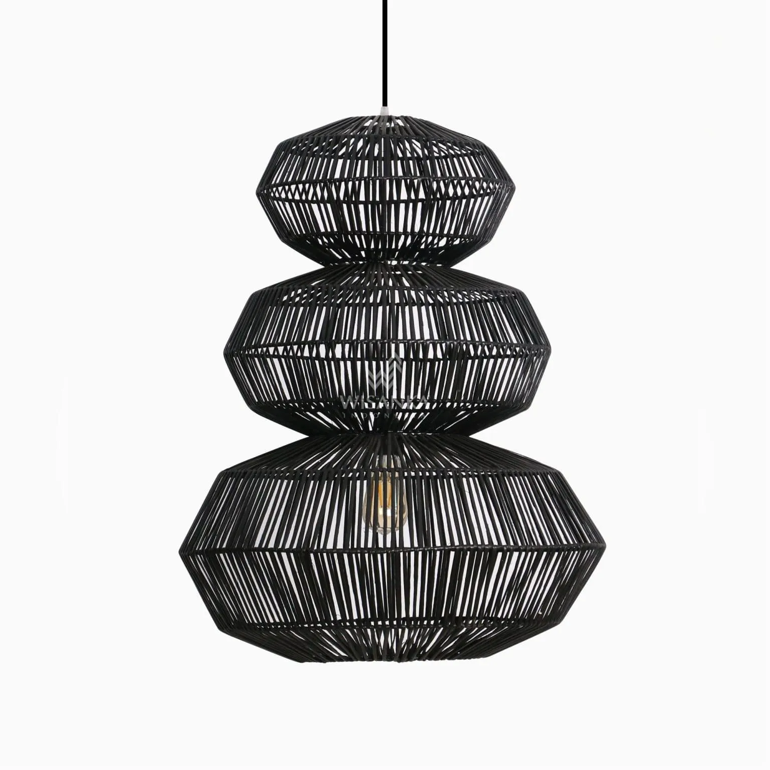 Cheryl Hanging Lamp - Natural Rattan Pendant Lamp Off