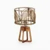 Avani Table Lamp with Pitrit Shade Natural Rattan Lamp off