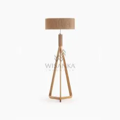 Dara Floor Lamp - Wooden Home Decor off