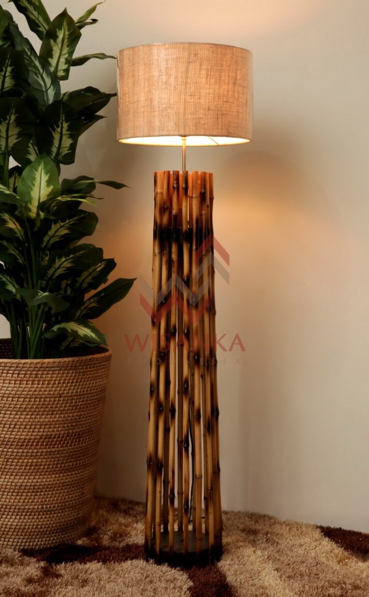 Bamboo Floor Lamp Standing, Stand Floor Lamp Light