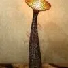 Lotus Floor Lamp - Tripod Lamp Wicker Rattan