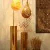 Lunar Floor Lamp - Standing Teak Lamps for Living Room