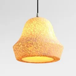 Koru Hanging Lamp with Pasta White - Pendant Living Light - on