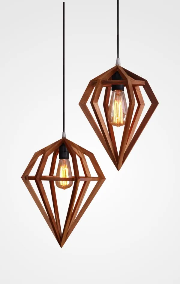 Diamo Chandelier – Wooden Lamp
