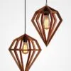 Diamo Hanging Lamp - Rattan Pendant Light for Home Decor - on