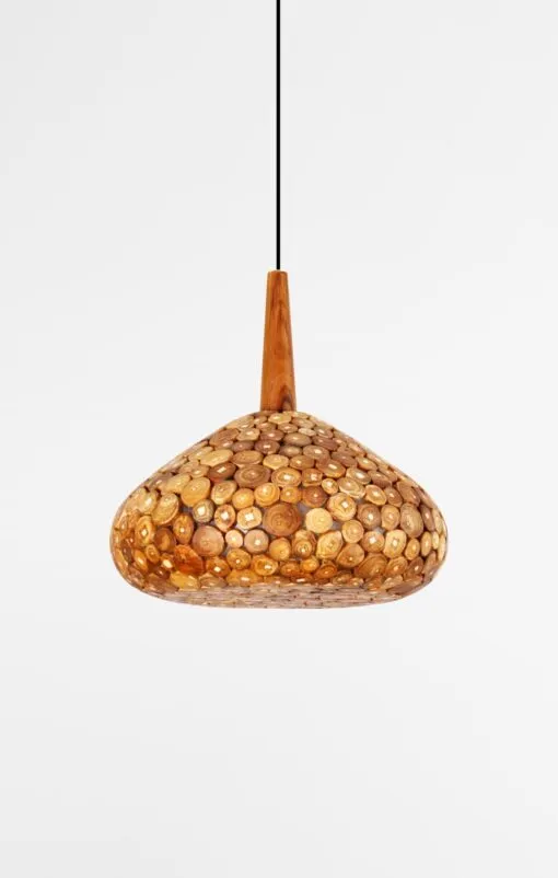 Kiru Hanging Lamp with Teak – Wooden Pendant Light