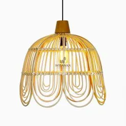 Ratu Hanging Lamp - Rattan Pendant Light for Home Decor