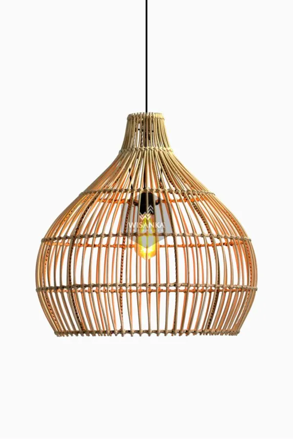 Sorrento Hanging Lamp Large – Rattan Pendant Light for Home Decor