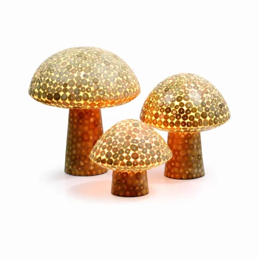 Mushe Teak Outdoor Lamp – Mushroom Decor
