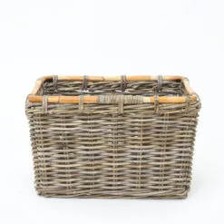 Kukei Natural Rattan Storage Basket – Handwoven Kubu Rattan Basket for Home Decoration