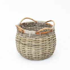Kibo Rattan Basket – Natural Kubu Woven Storage for Stylish Home Decoration
