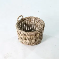 Sisi Basket – Natural Rattan Kubu Storage Basket - top